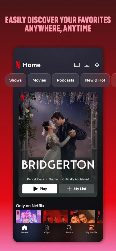 Netflix app store screenshot 1 — Entertainment (iOS)
