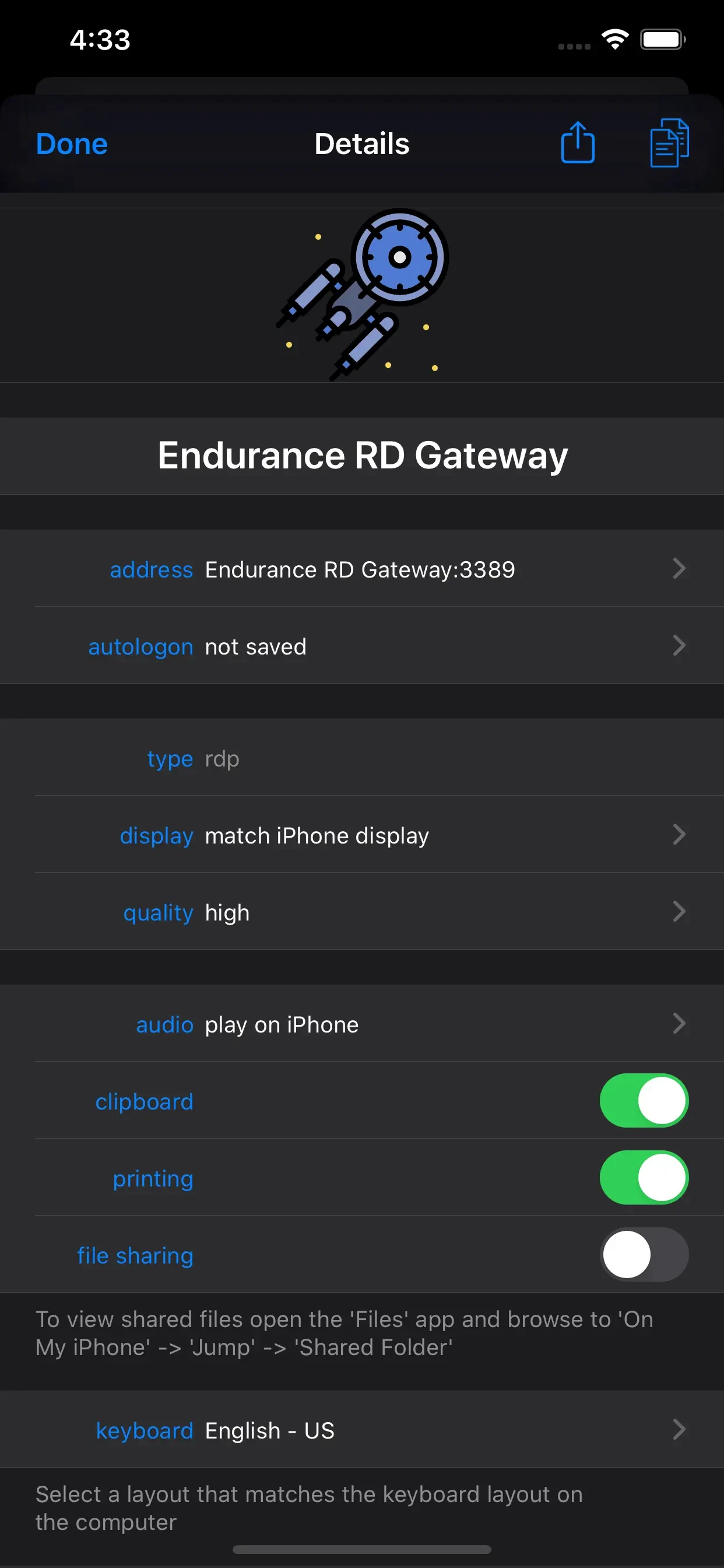 Jump Desktop (RDP, VNC, Fluid) app store screenshot 4 — Business (iOS)
