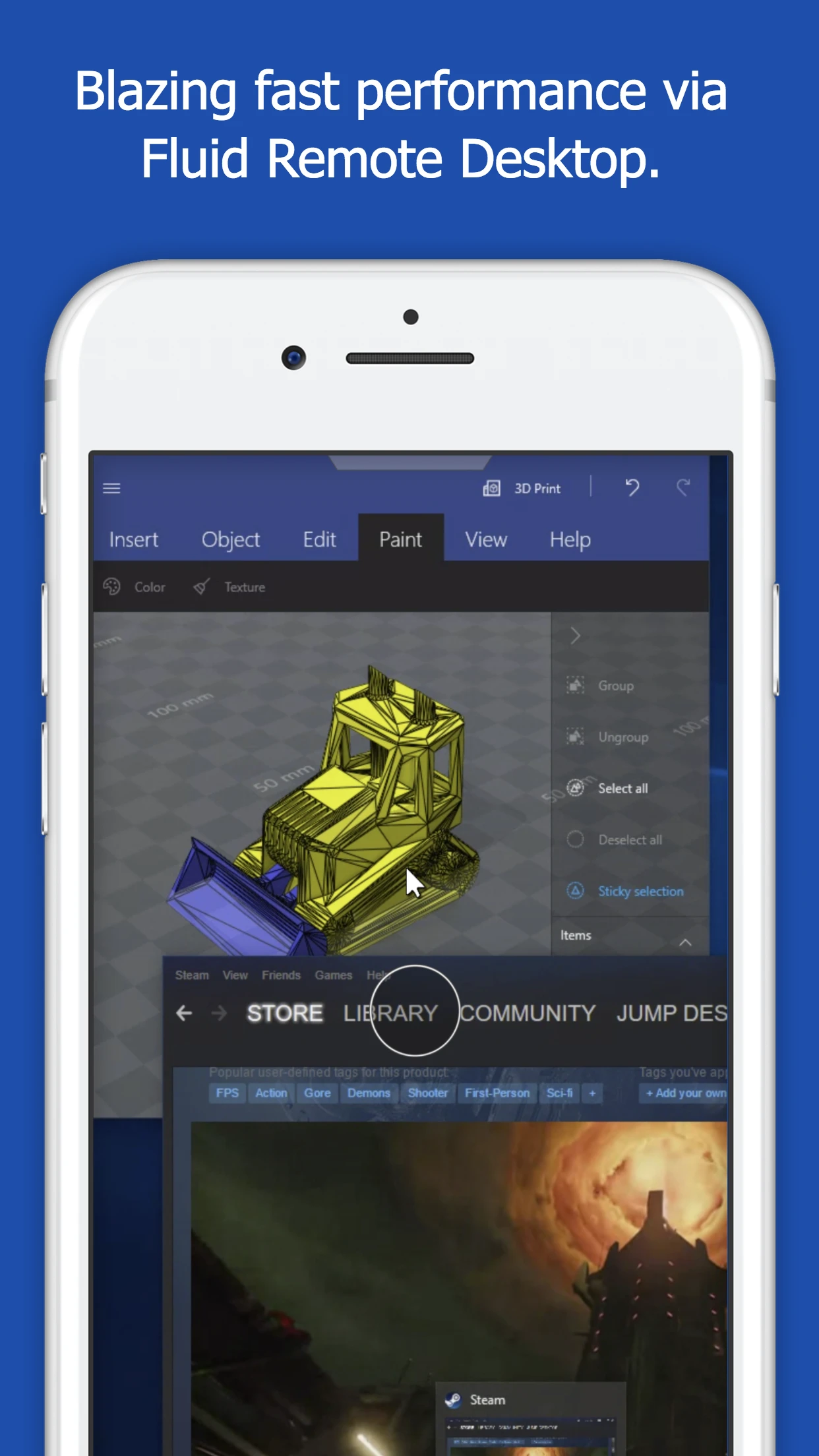 Jump Desktop (RDP, VNC, Fluid) app store screenshot 5 — Business (iOS)