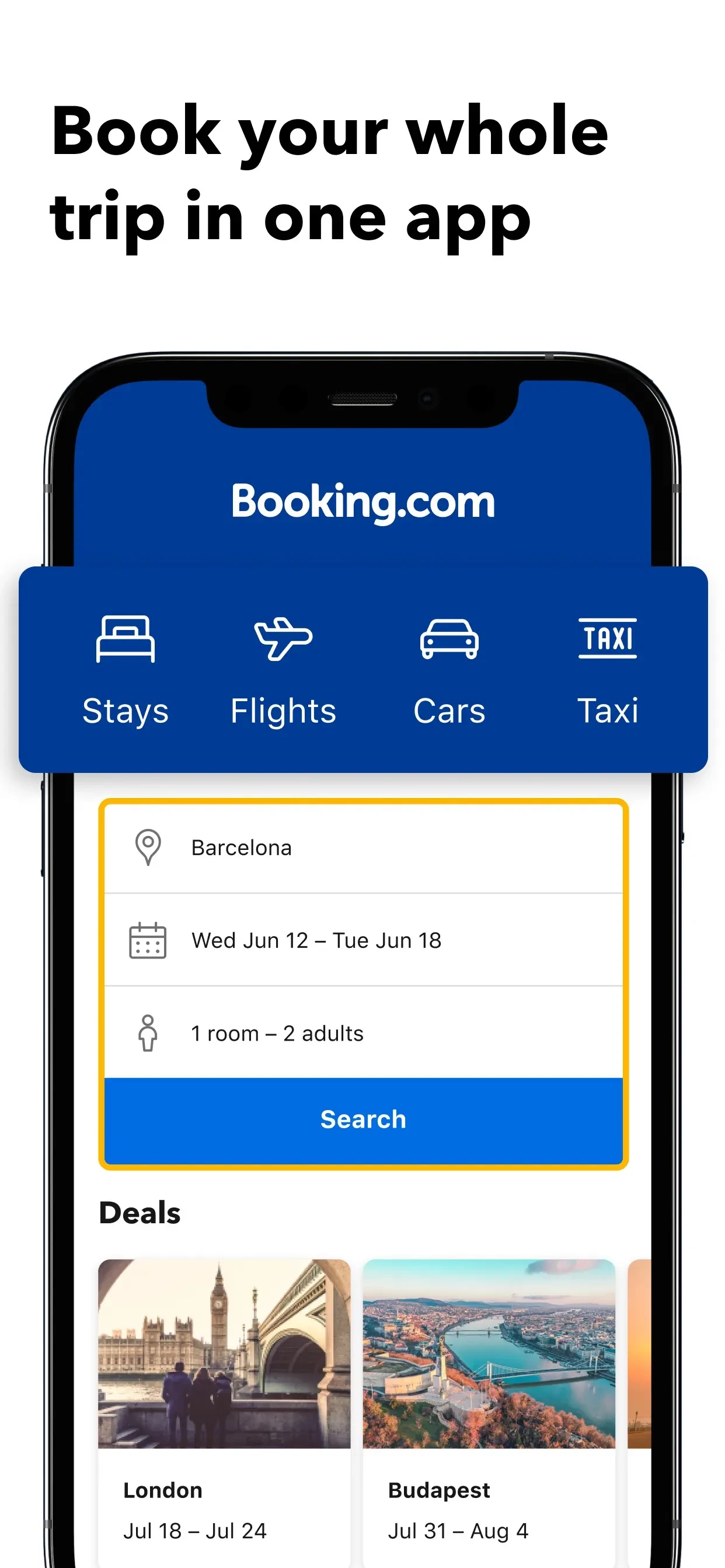 Booking.com: Hotels & Travel app store screenshot 1 — Travel (iOS)