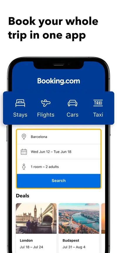 Booking.com: Hotels & Travel app store screenshot 1 — Travel (iOS)