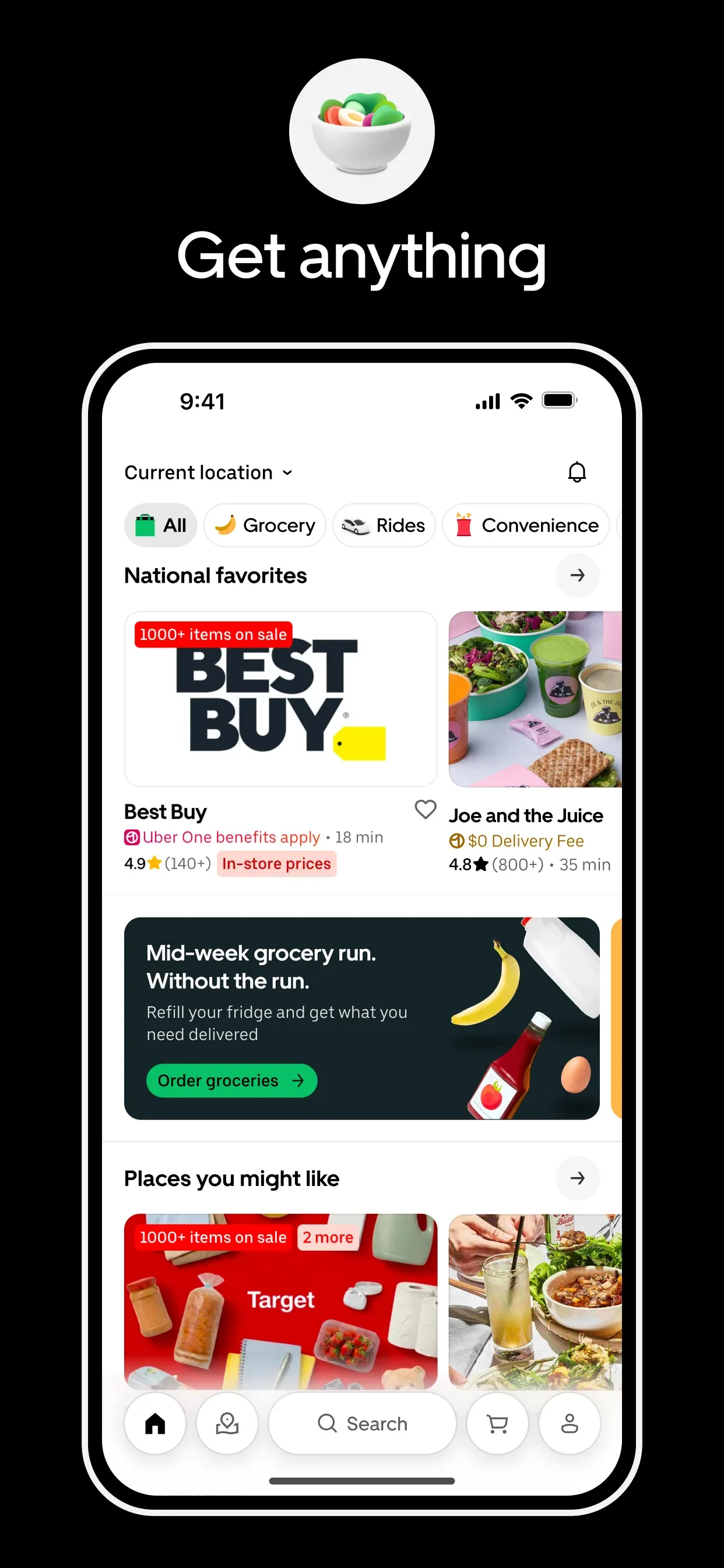 Uber - Rides, Eats, Hotels app store screenshot 3 — Travel (iOS)