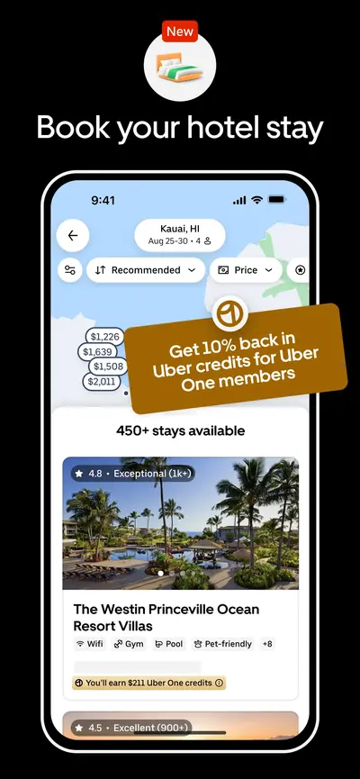 Uber - Rides, Eats, Hotels app store screenshot 4 — Travel (iOS)