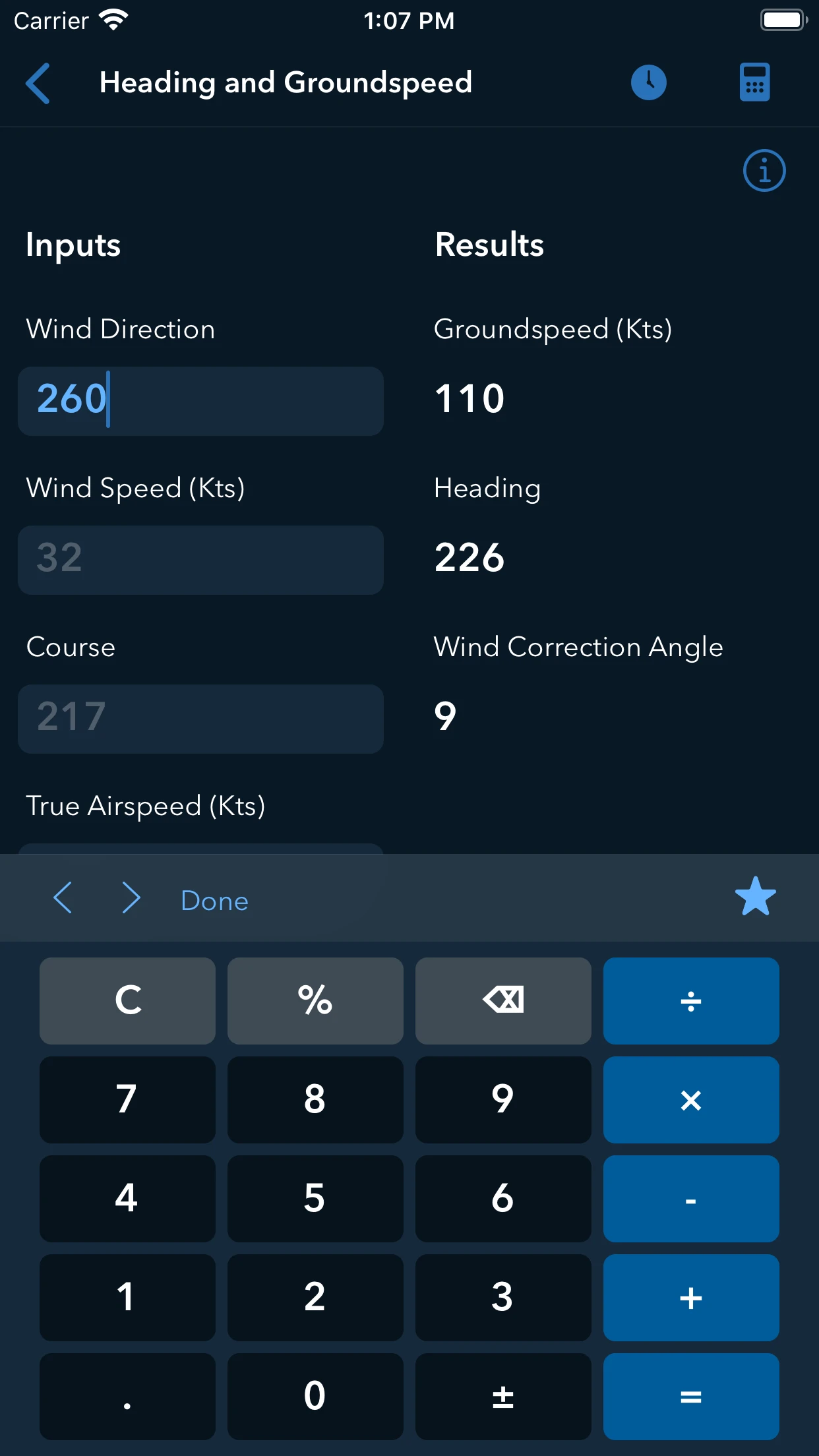 Sporty's E6B Flight Computer app store screenshot 3 — Unknown (iOS)