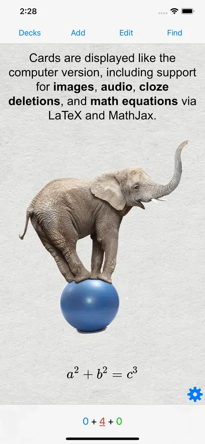 AnkiMobile Flashcards app store screenshot 1 — Education (iOS)