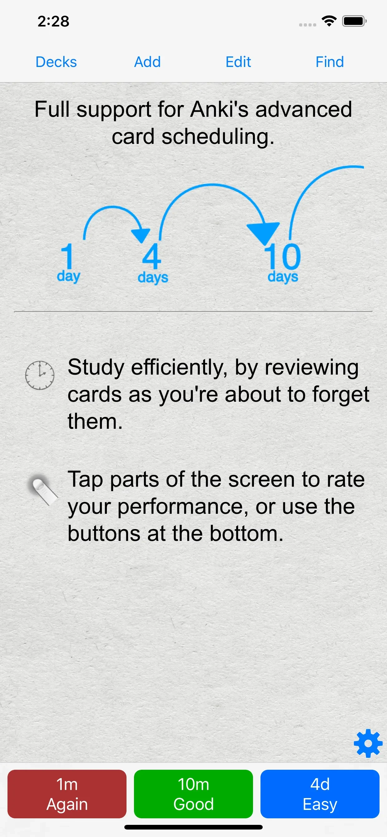AnkiMobile Flashcards app store screenshot 2 — Education (iOS)