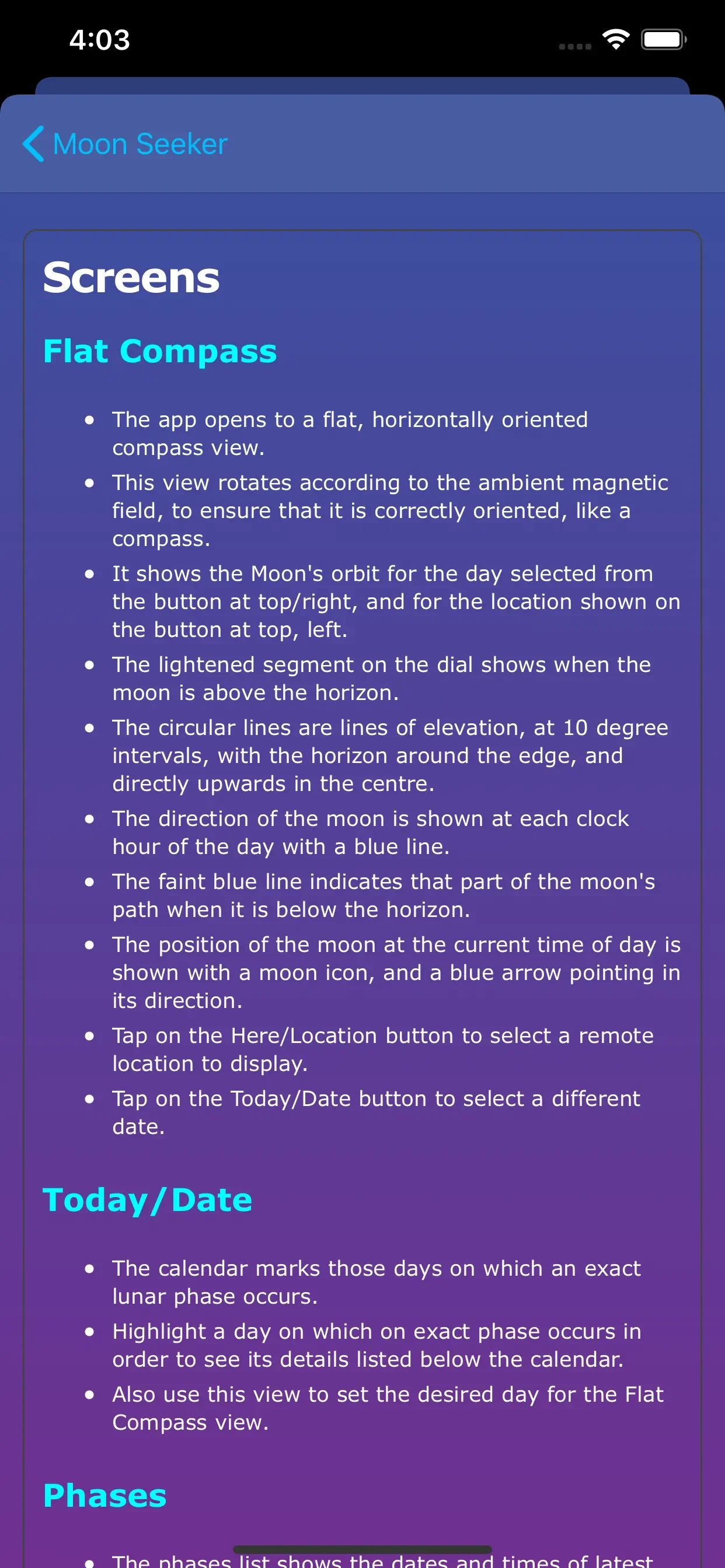 Moon Seeker app store screenshot 5 — Unknown (iOS)