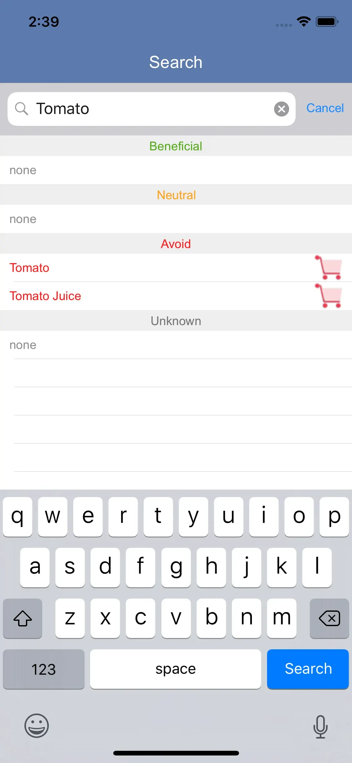 Blood Type Diet® app store screenshot 4 — Health & Fitness (iOS)