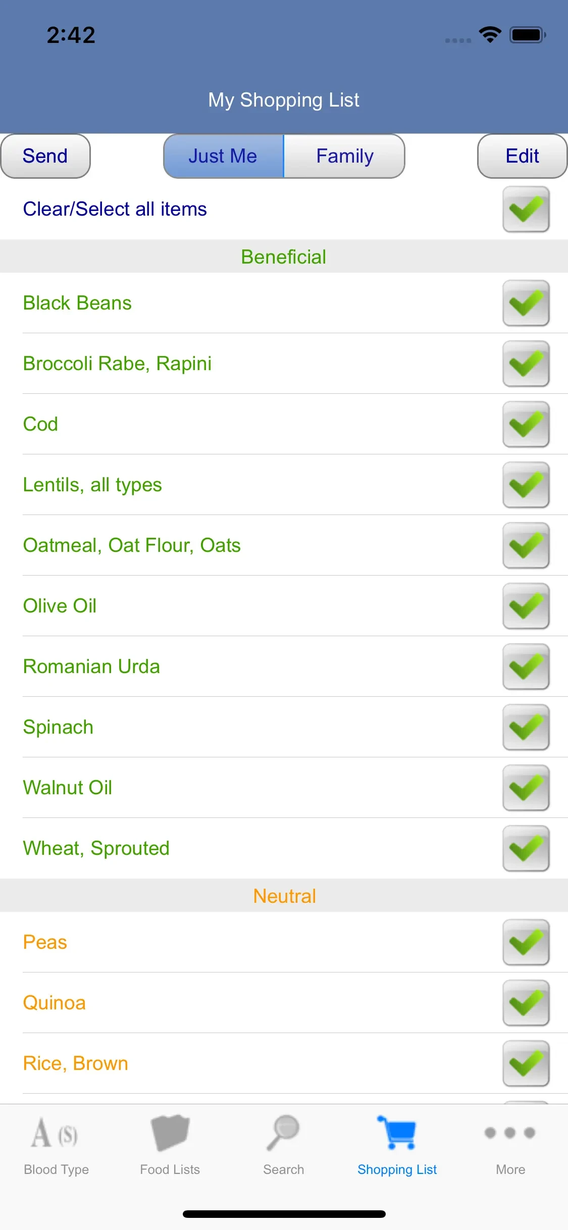 Blood Type Diet® app store screenshot 5 — Health & Fitness (iOS)