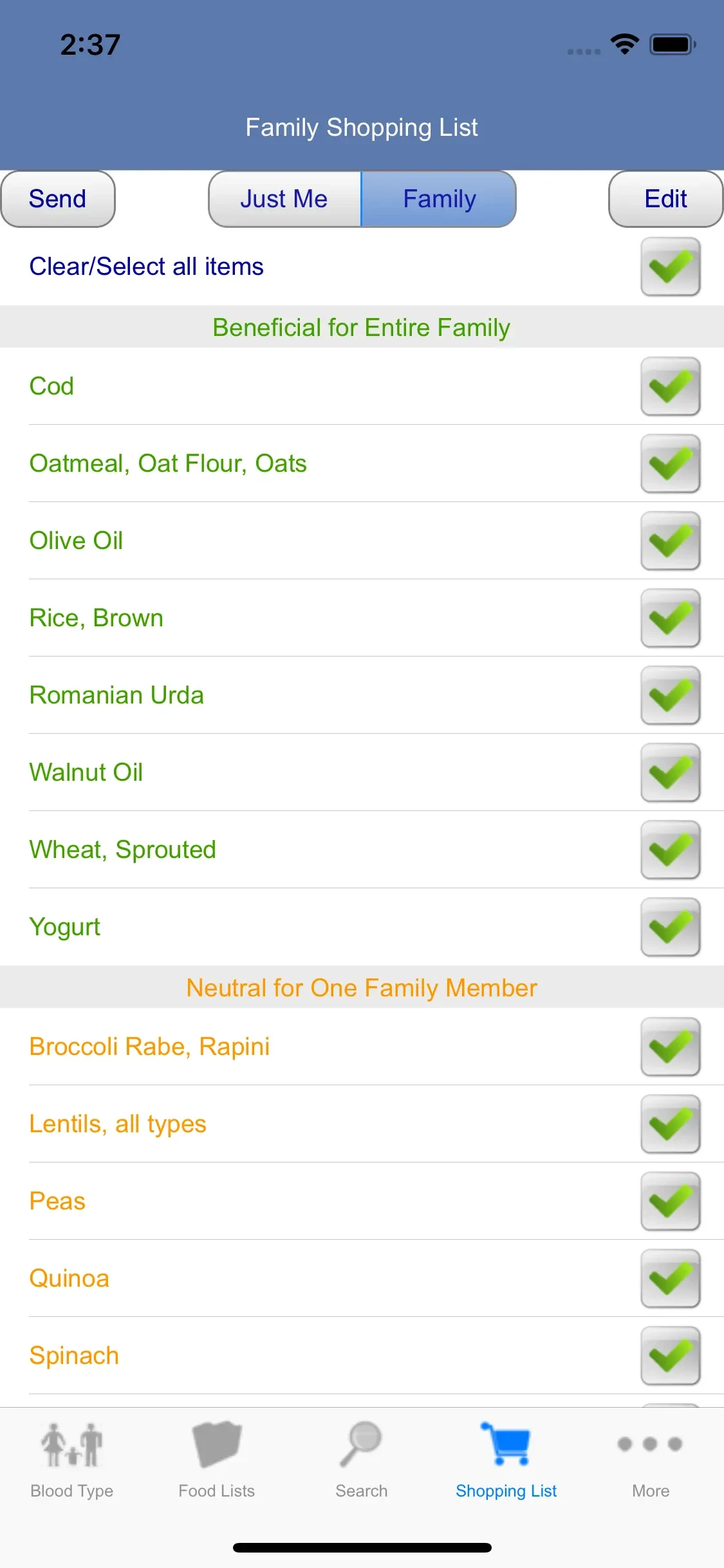 Blood Type Diet® app store screenshot 6 — Health & Fitness (iOS)