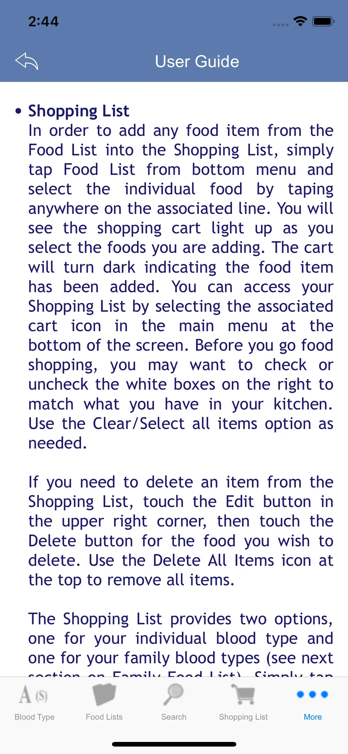Blood Type Diet® app store screenshot 8 — Health & Fitness (iOS)