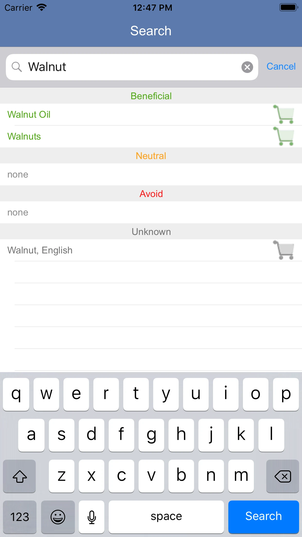 Blood Type Diet® app store screenshot 4 — Health & Fitness (iOS)