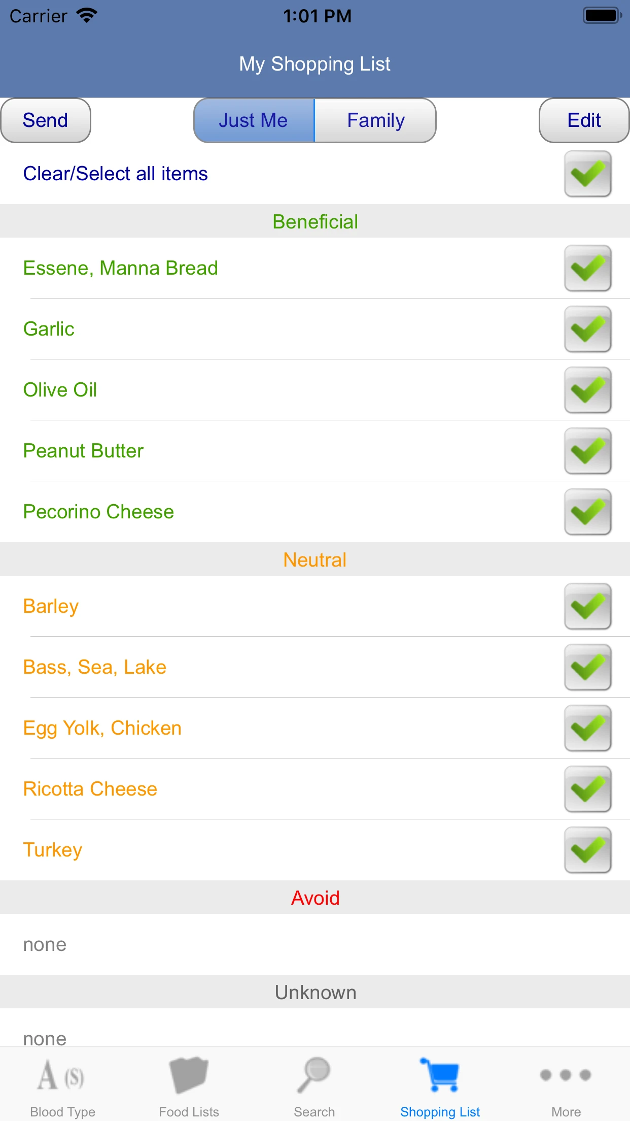 Blood Type Diet® app store screenshot 6 — Health & Fitness (iOS)