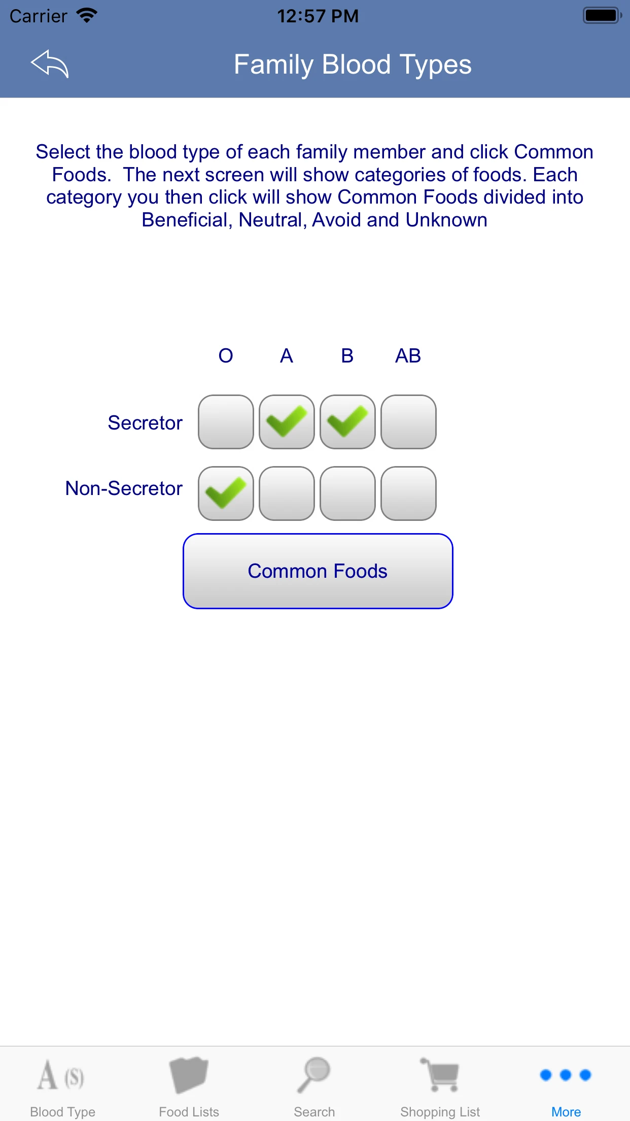 Blood Type Diet® app store screenshot 7 — Health & Fitness (iOS)