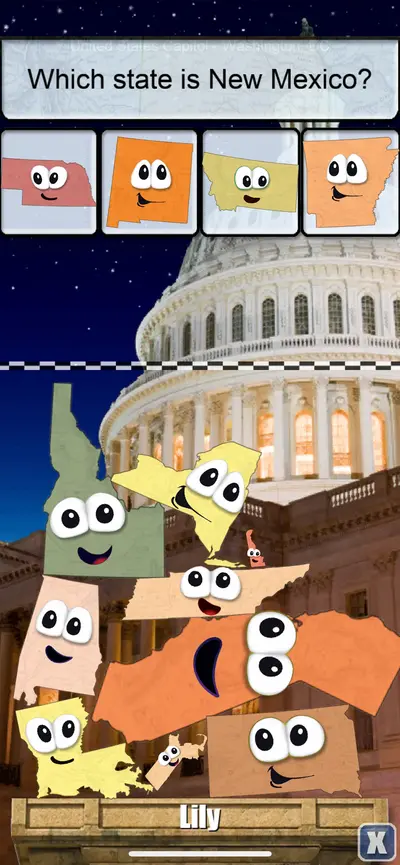 Stack the States® app store screenshot 1 — Education (iOS)