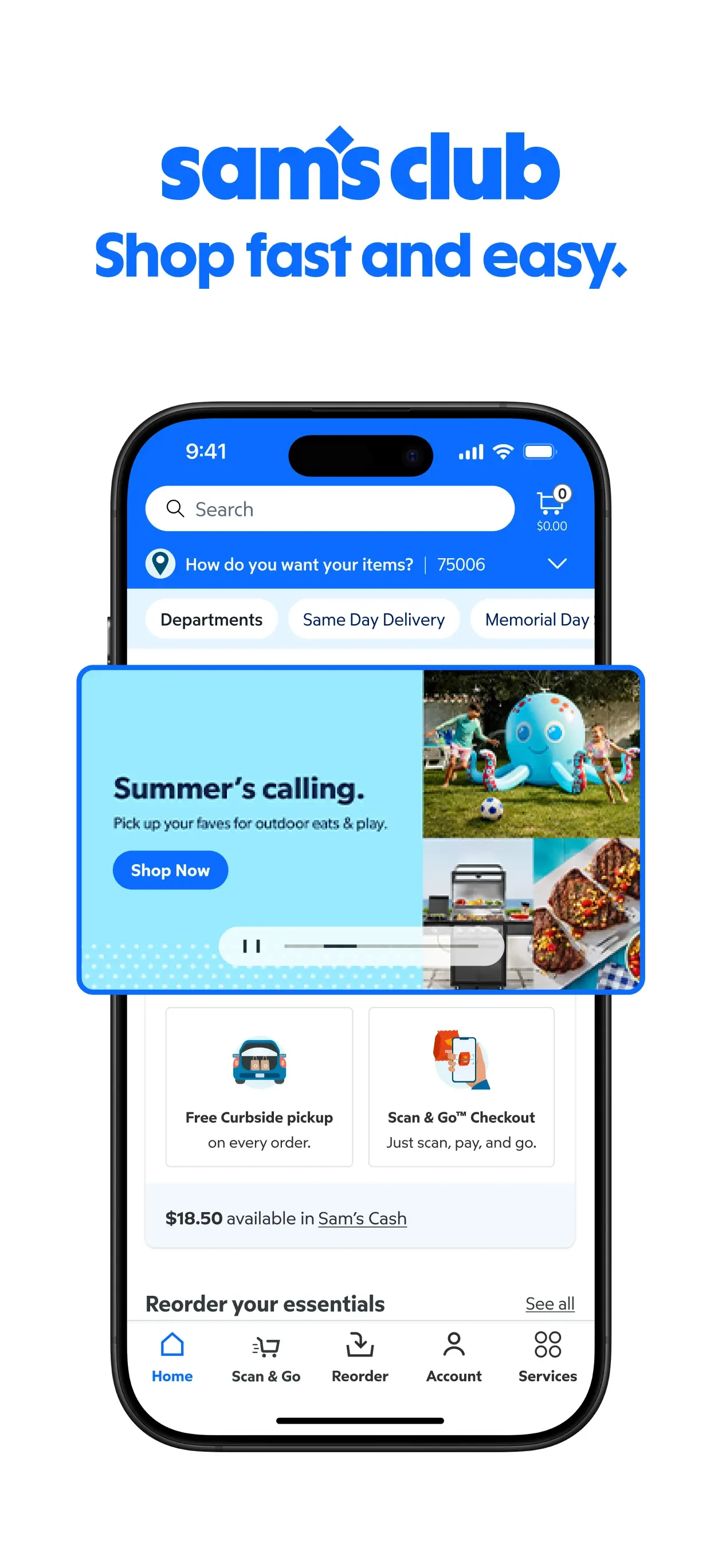 Sam's Club Shopping & Delivery app store screenshot 1 — Unknown (iOS)