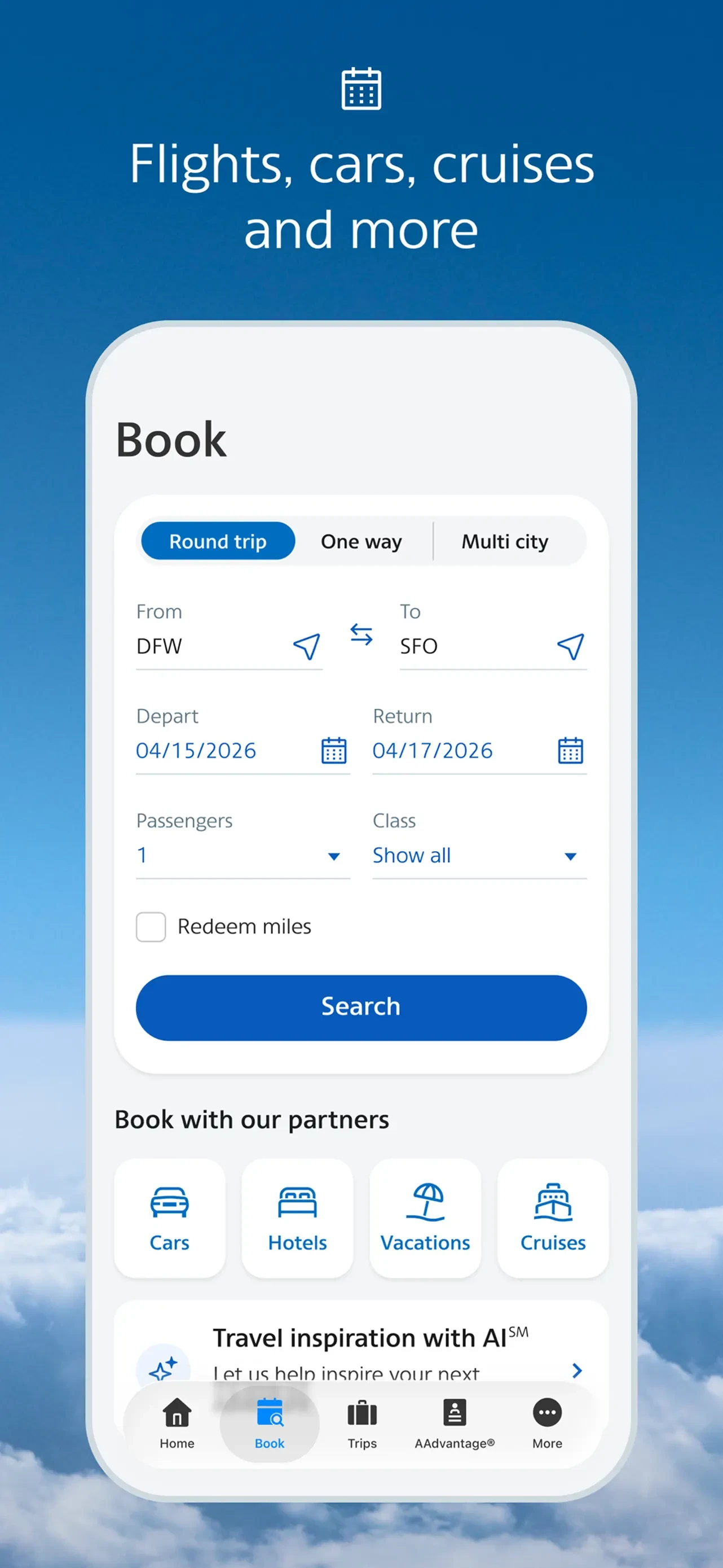 American Airlines app store screenshot 3 — Travel (iOS)