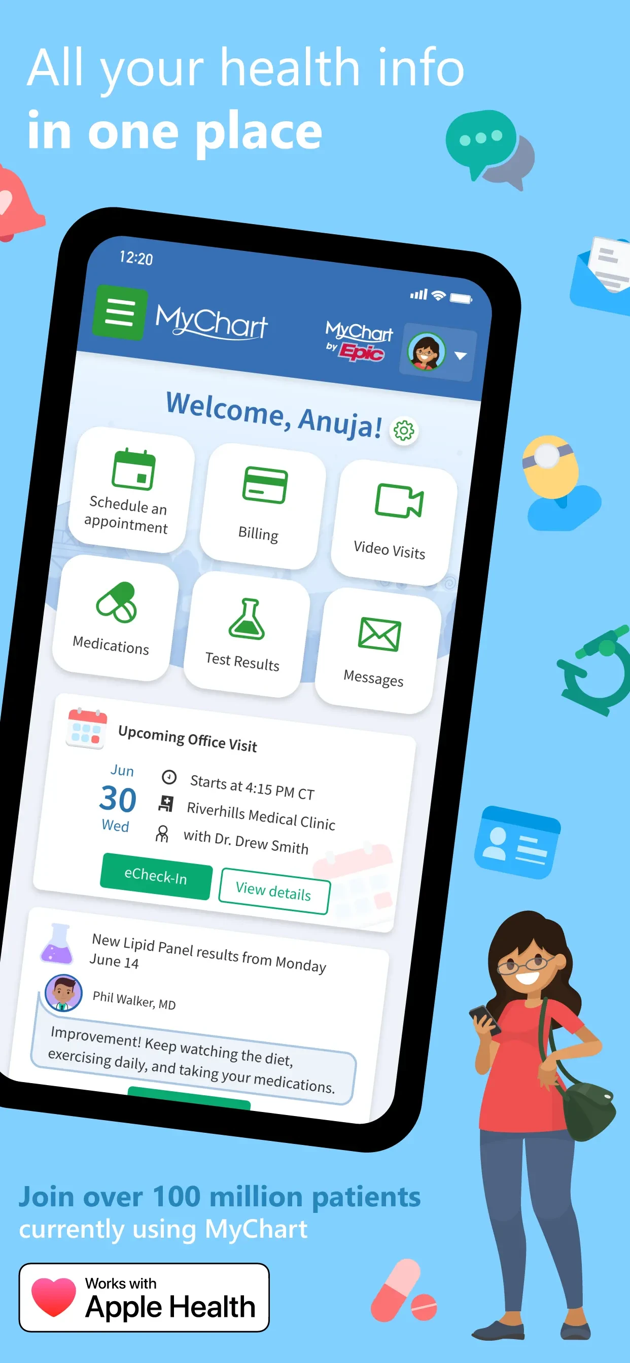 MyChart app store screenshot 1 — Medical (iOS)