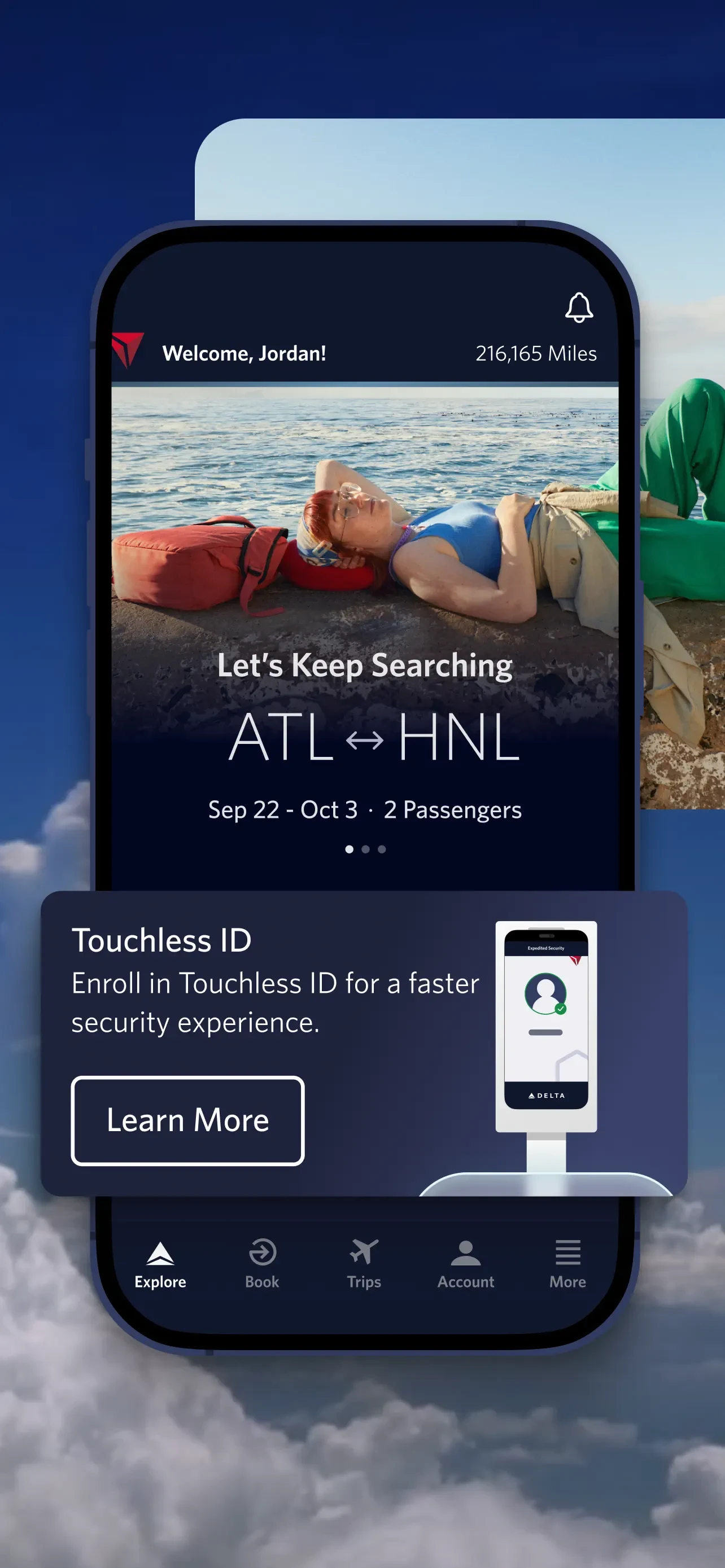 Fly Delta app store screenshot 1 — Travel (iOS)