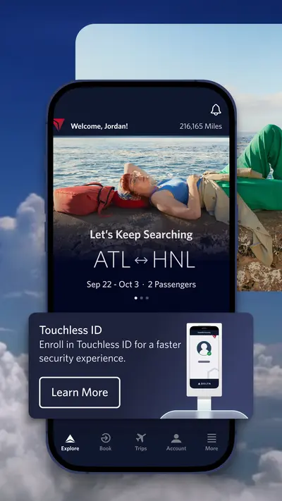 Fly Delta app store screenshot 1 — Travel (iOS)