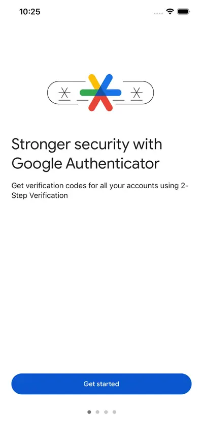 Google Authenticator app store screenshot 1 — Utilities (iOS)