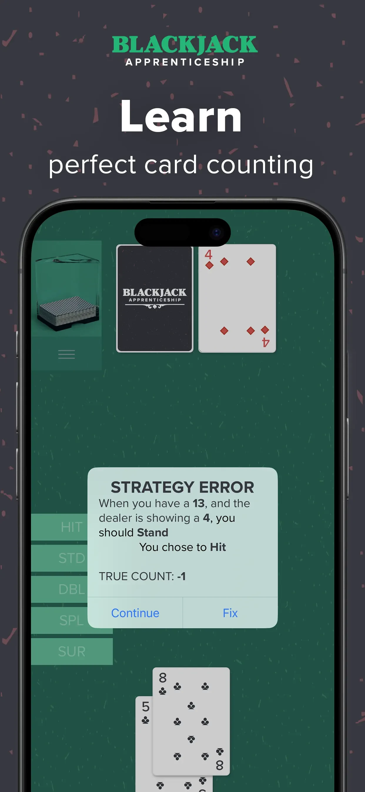 Blackjack & Card Counting Pro app store screenshot 2 — Games (iOS)