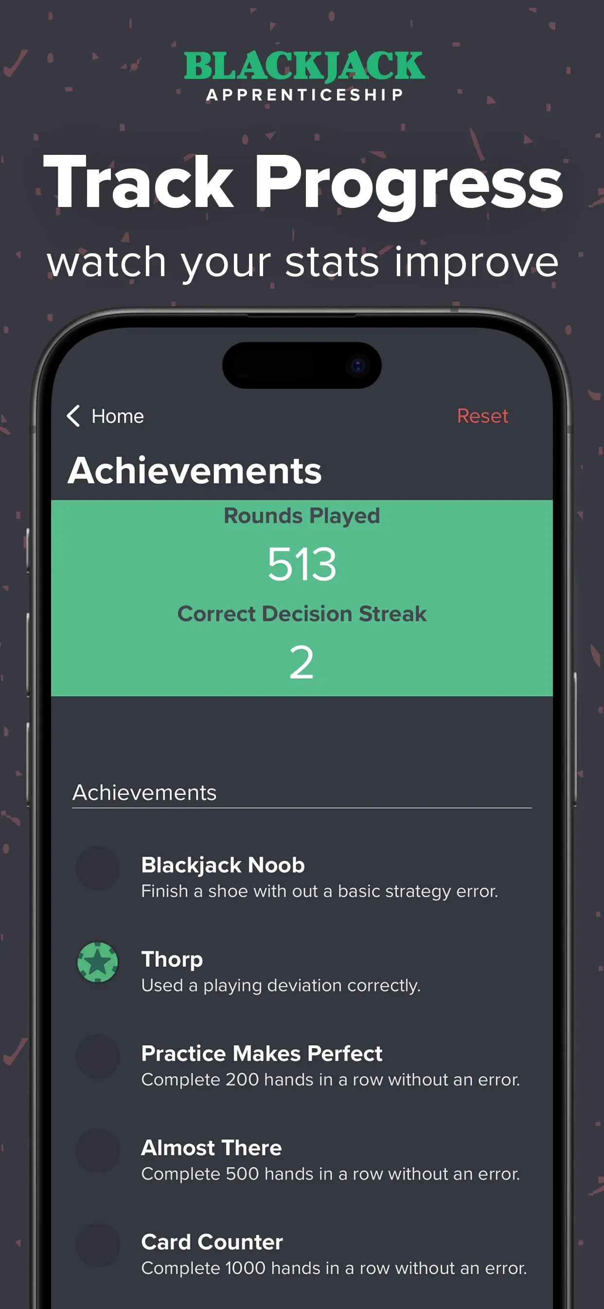 Blackjack & Card Counting Pro app store screenshot 4 — Games (iOS)
