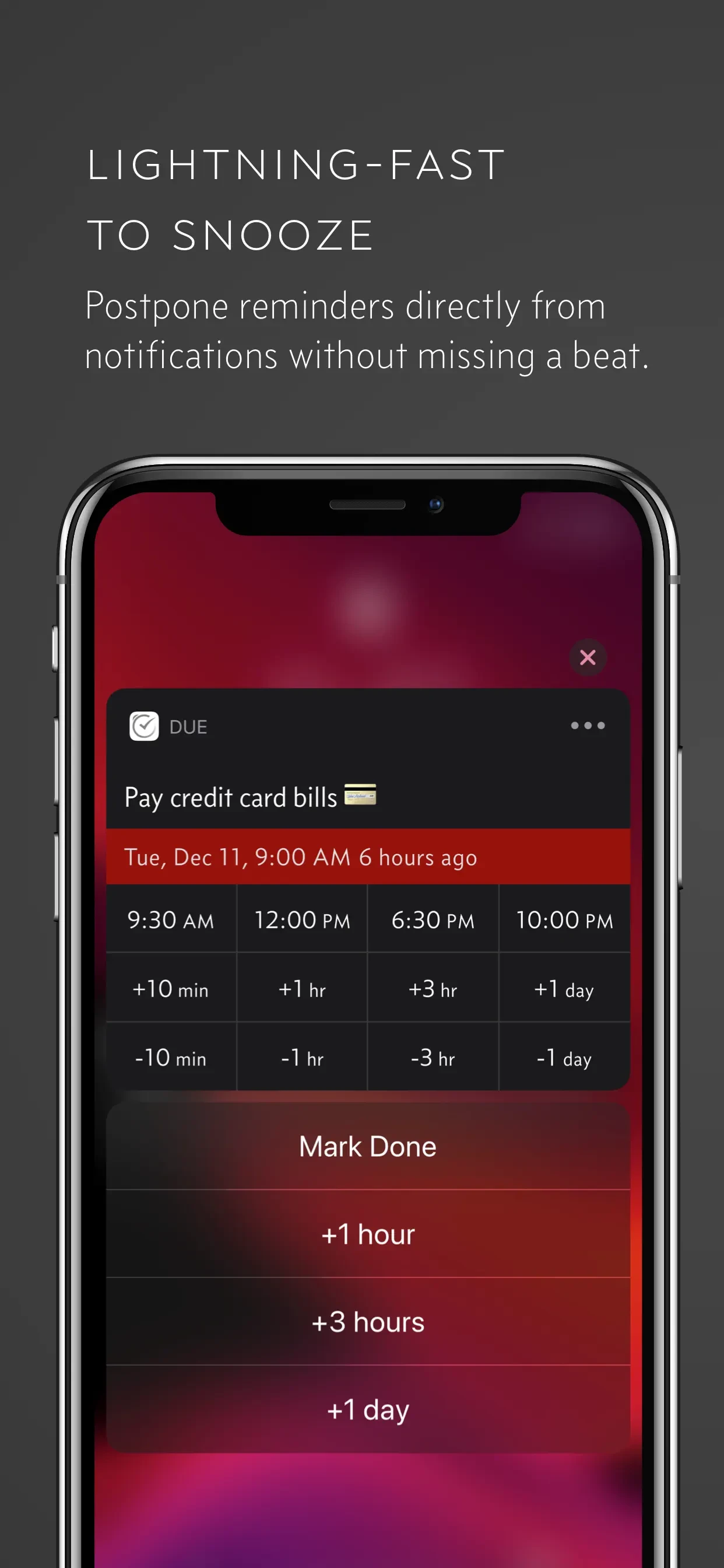 Due - Reminders & Timers app store screenshot 5 — Productivity (iOS)