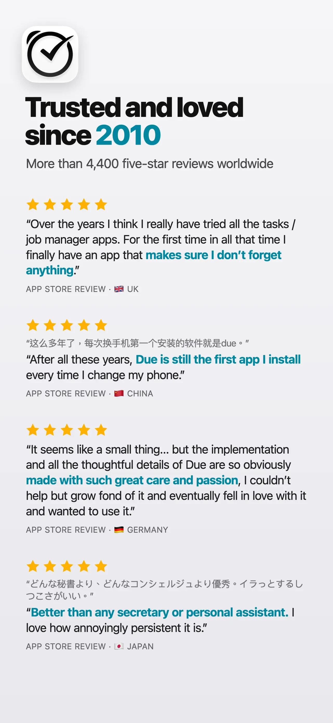 Due - Reminders & Timers app store screenshot 10 — Productivity (iOS)