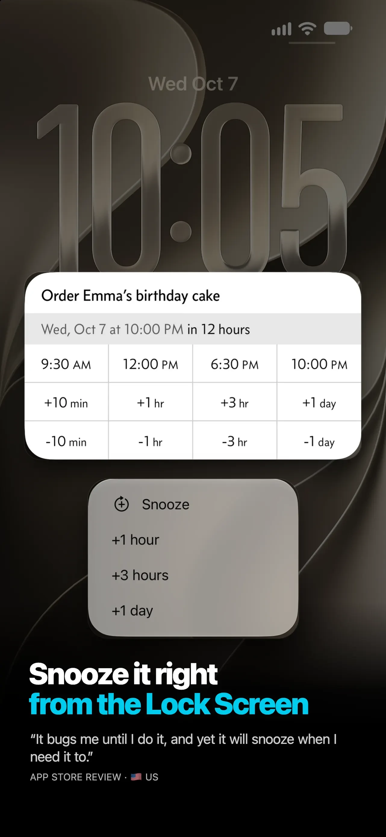 Due - Reminders & Timers app store screenshot 2 — Productivity (iOS)