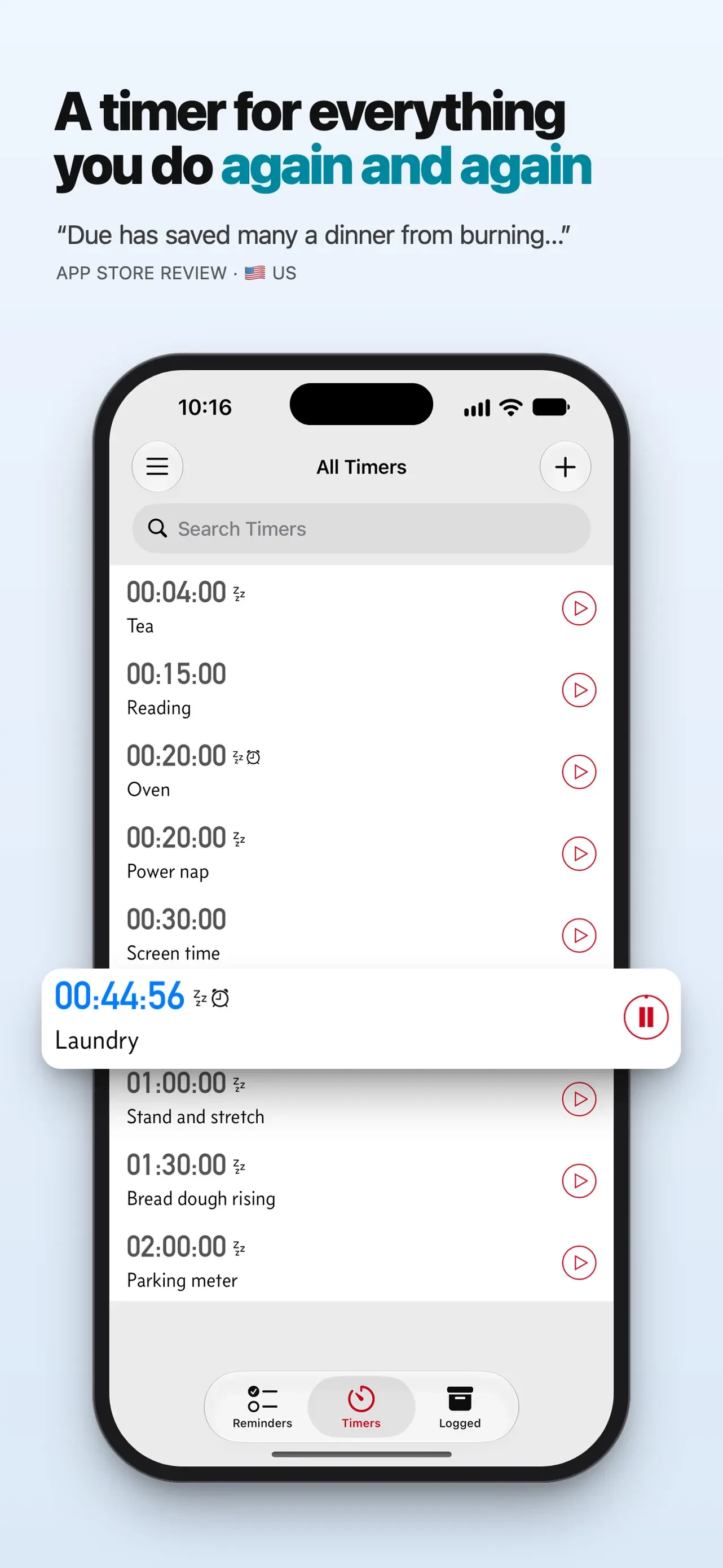 Due - Reminders & Timers app store screenshot 7 — Productivity (iOS)