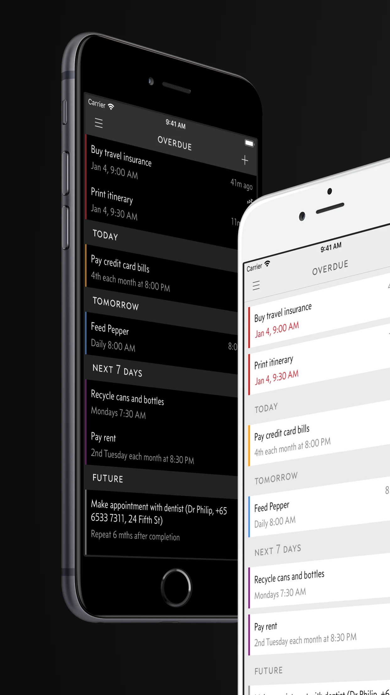 Due - Reminders & Timers app store screenshot 1 — Productivity (iOS)