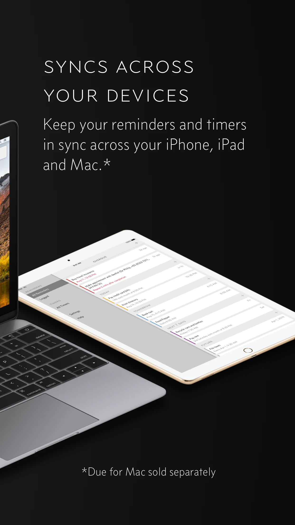 Due - Reminders & Timers app store screenshot 10 — Productivity (iOS)
