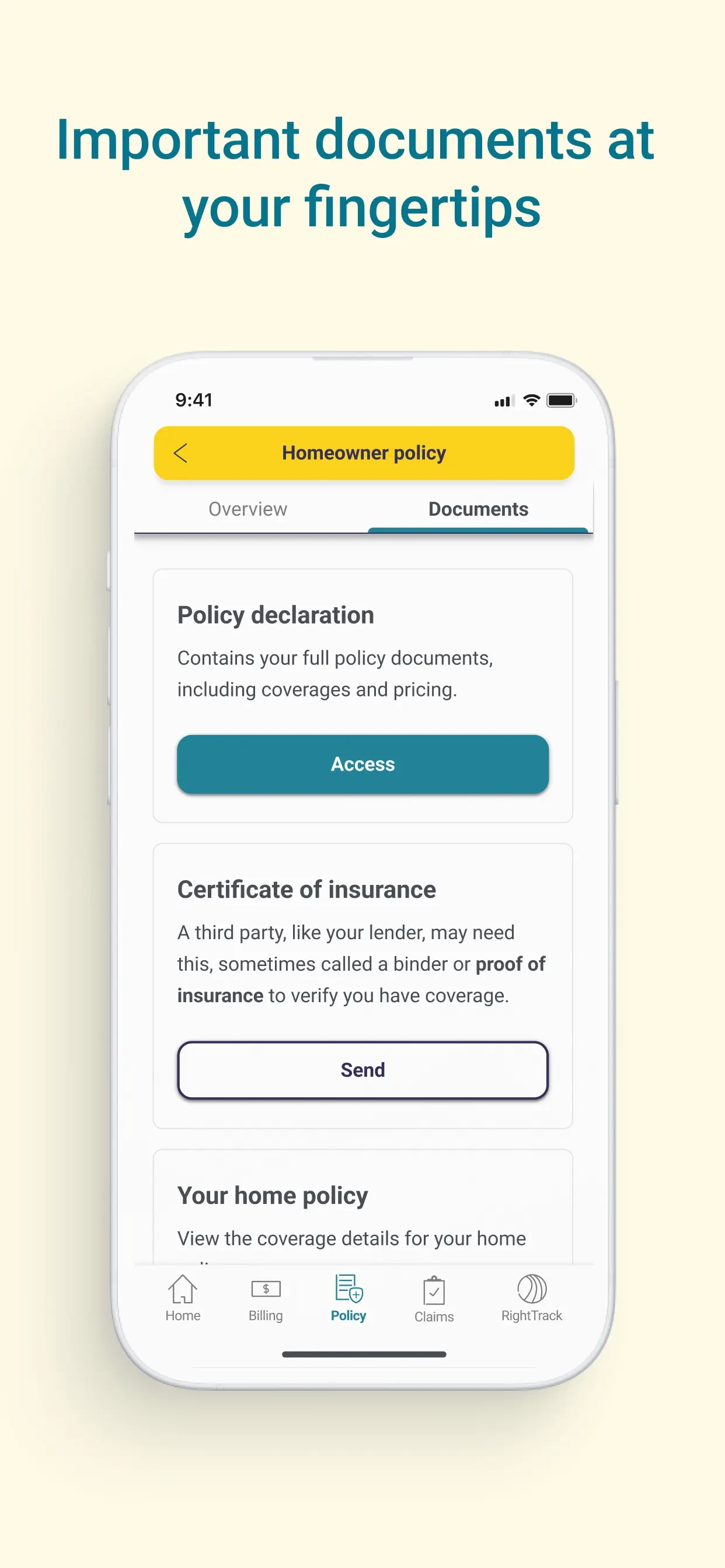 Liberty Mutual Mobile app store screenshot 3 — Finance (iOS)