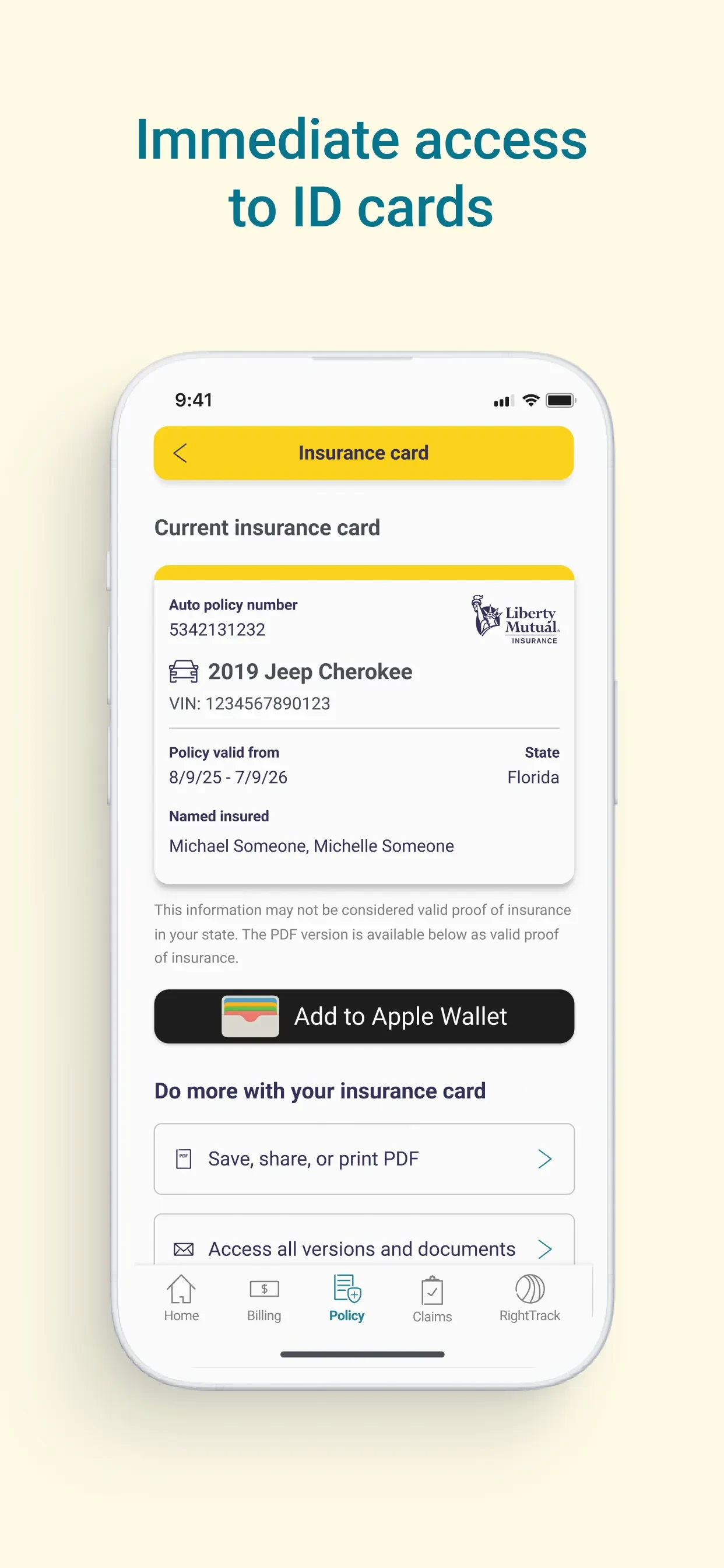 Liberty Mutual Mobile app store screenshot 4 — Finance (iOS)