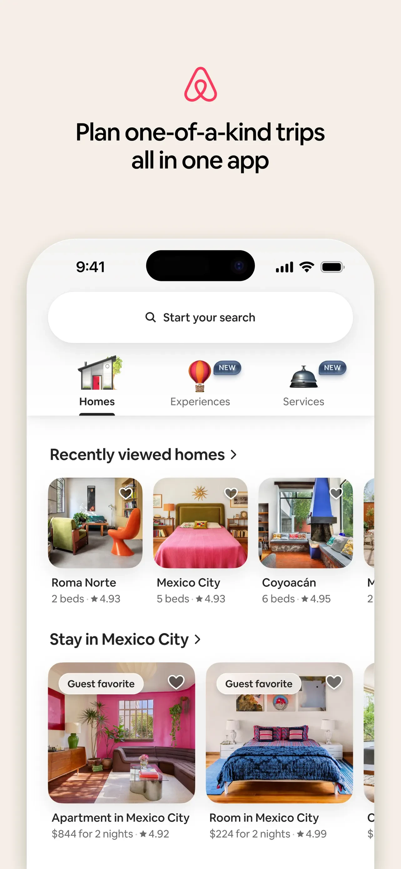 Airbnb app store screenshot 1 — Travel (iOS)