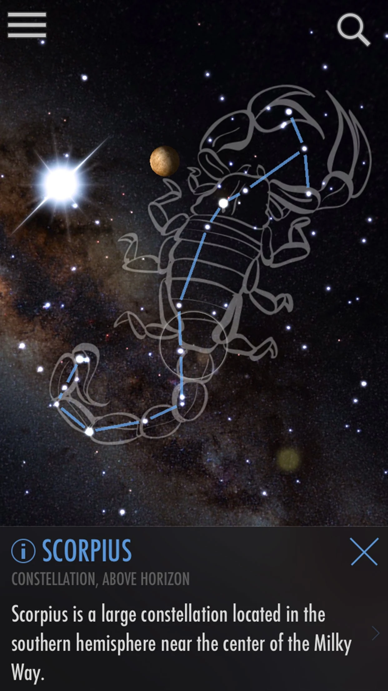 SkyView® app store screenshot 2 — Education (iOS)