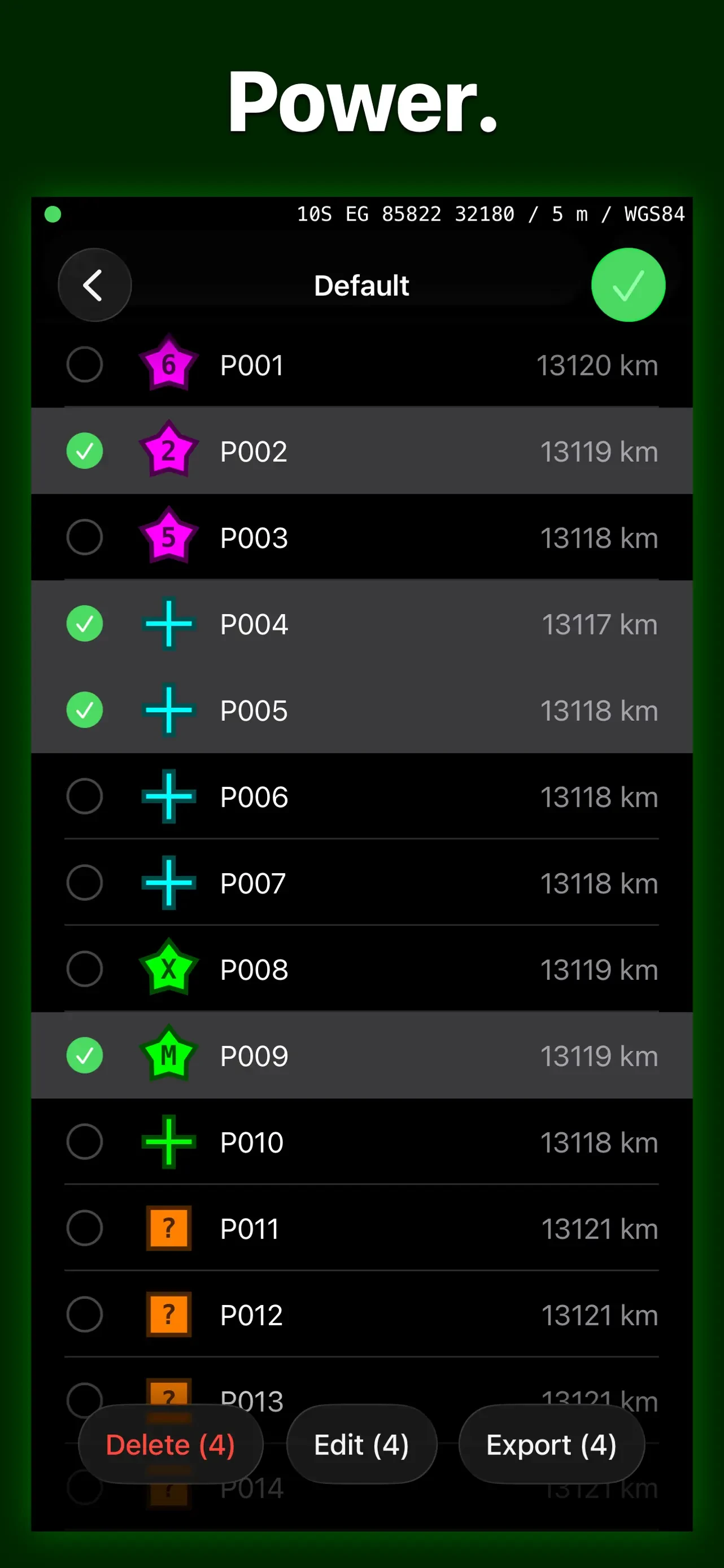 MilGPS app store screenshot 4 — Navigation (iOS)
