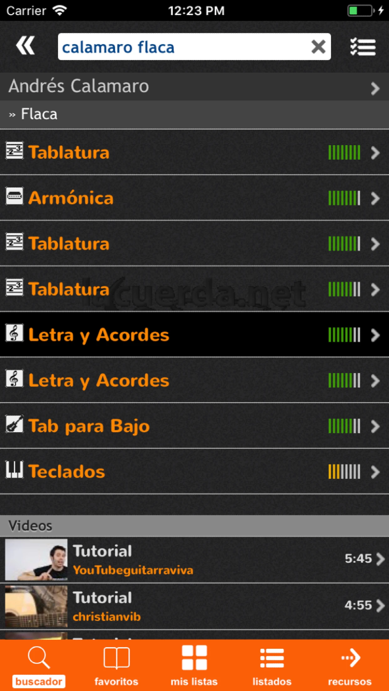LaCuerda [PRO] app store screenshot 2 — Entertainment (iOS)