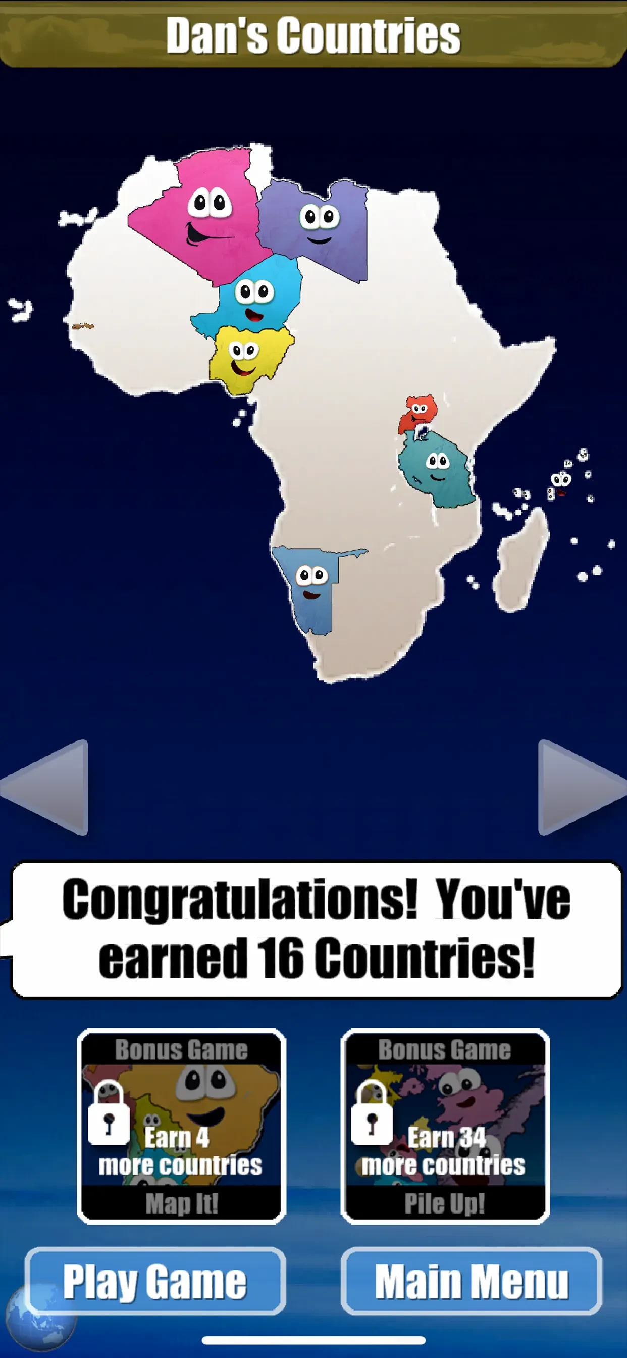 Stack the Countries® app store screenshot 2 — Education (iOS)