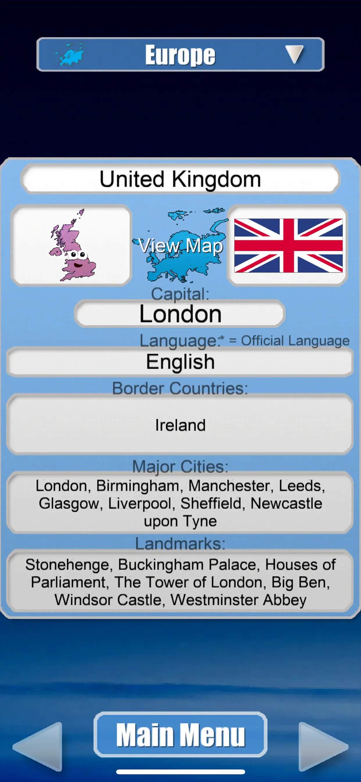 Stack the Countries® app store screenshot 5 — Education (iOS)
