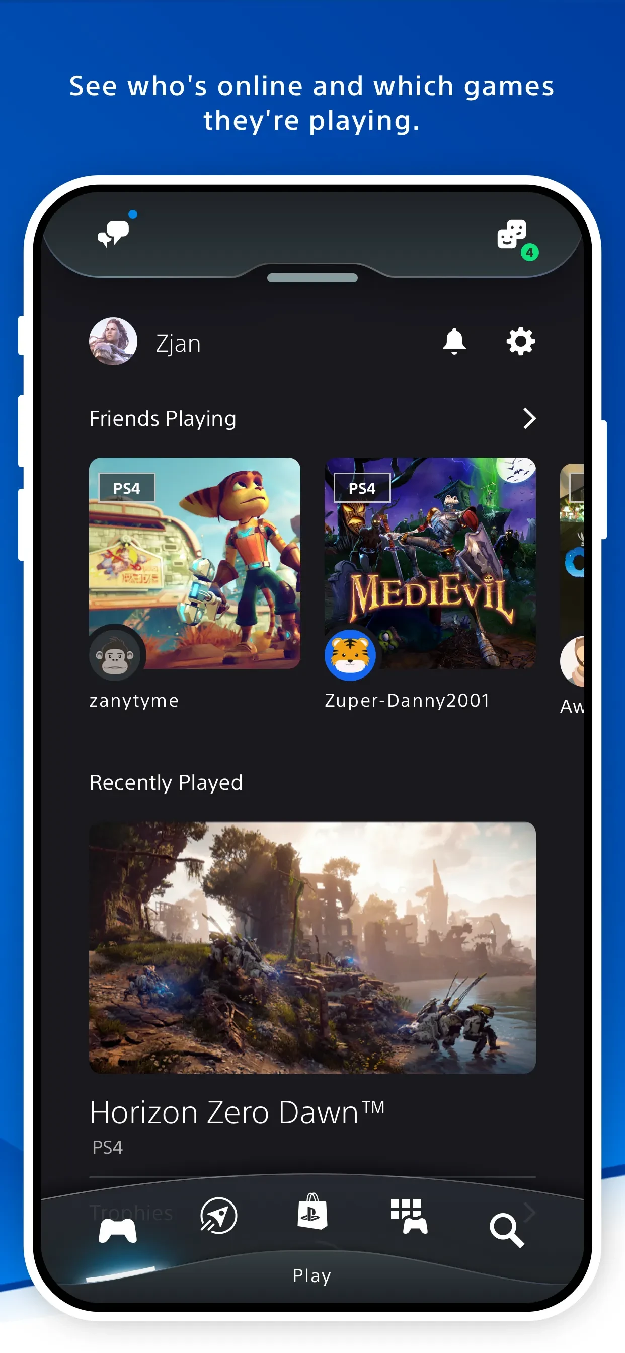 PlayStation App app store screenshot 2 — Unknown (iOS)