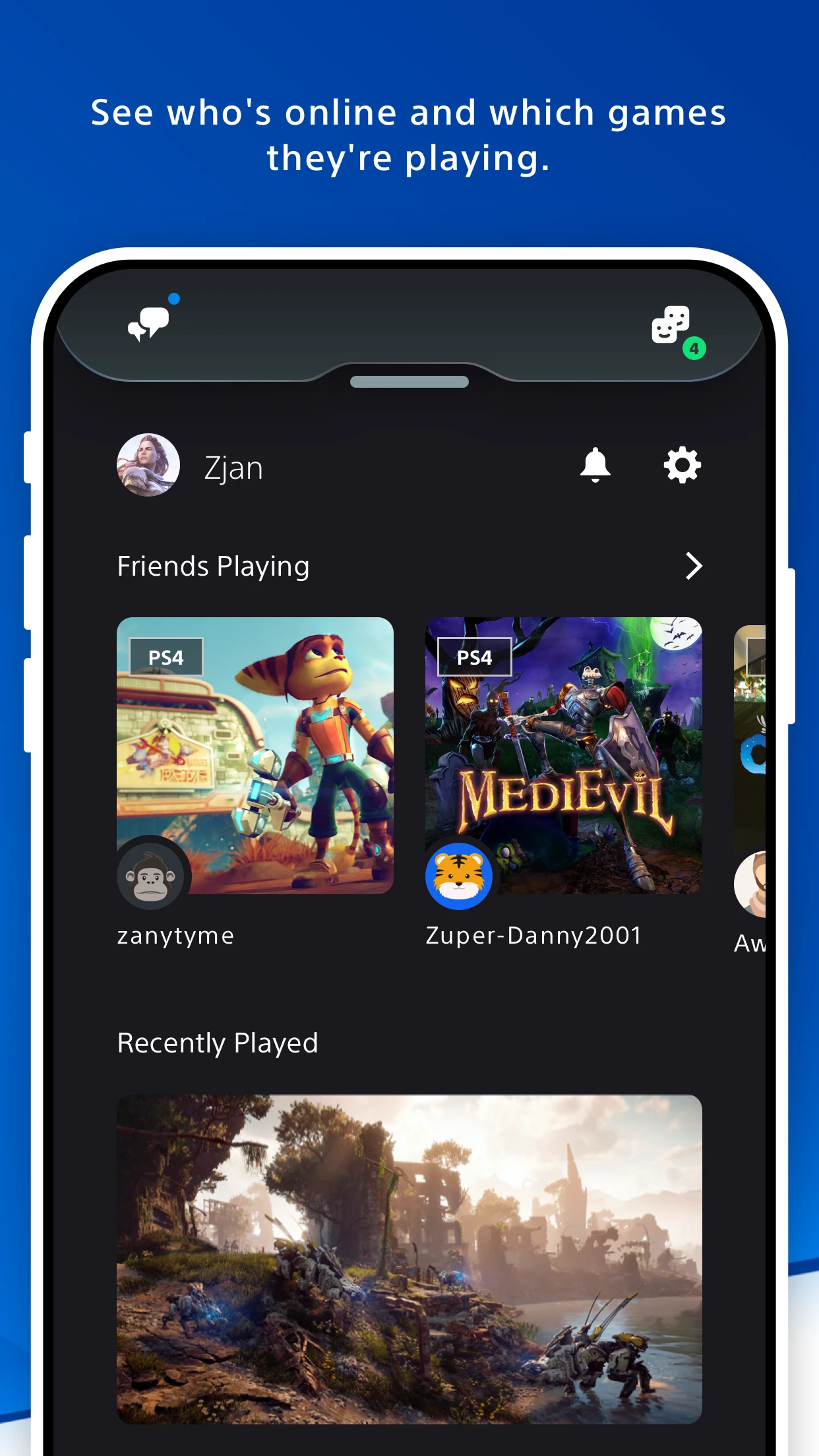 PlayStation App app store screenshot 2 — Unknown (iOS)