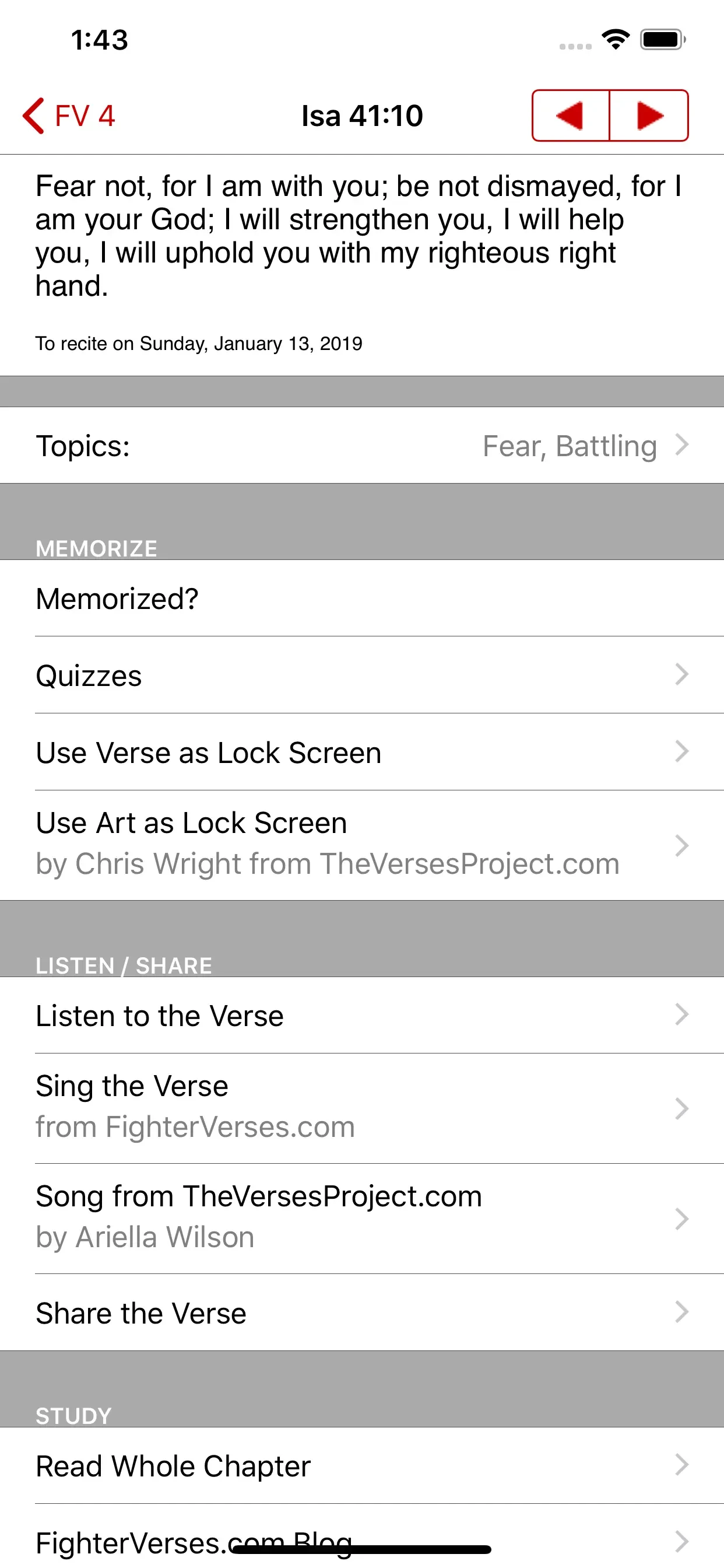 Fighter Verses: memorize Bible app store screenshot 1 — Unknown (iOS)