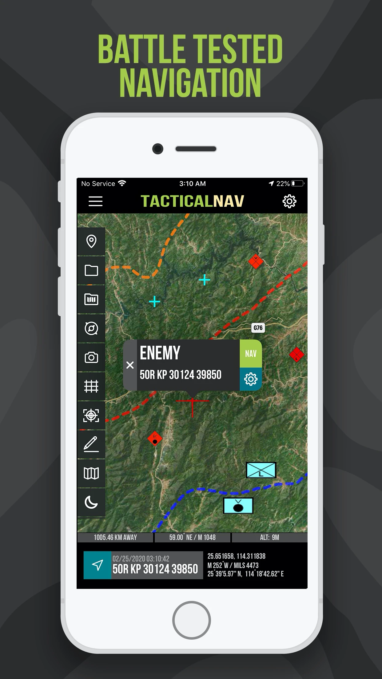 Tactical NAV app store screenshot 1 — Unknown (iOS)