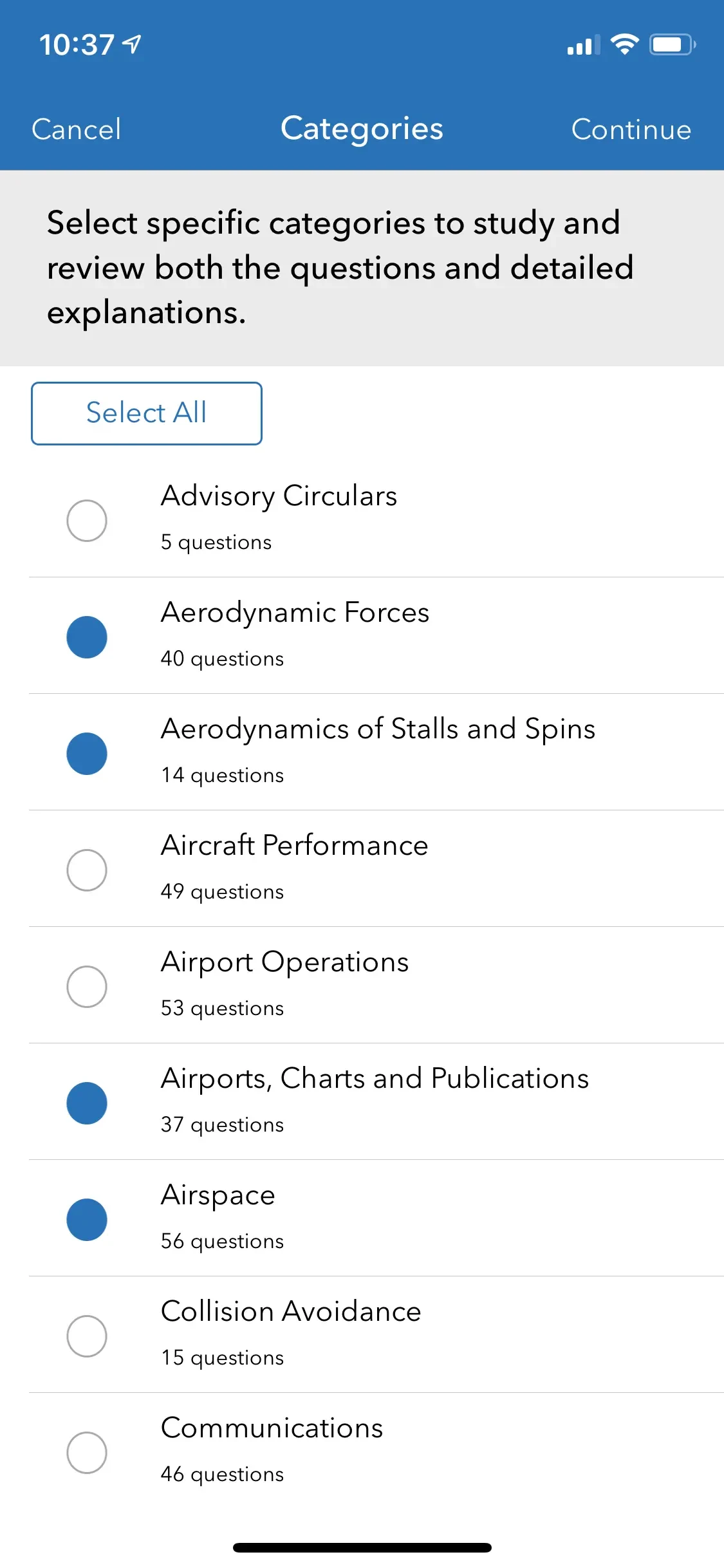Private Pilot Test Prep app store screenshot 2 — Unknown (iOS)