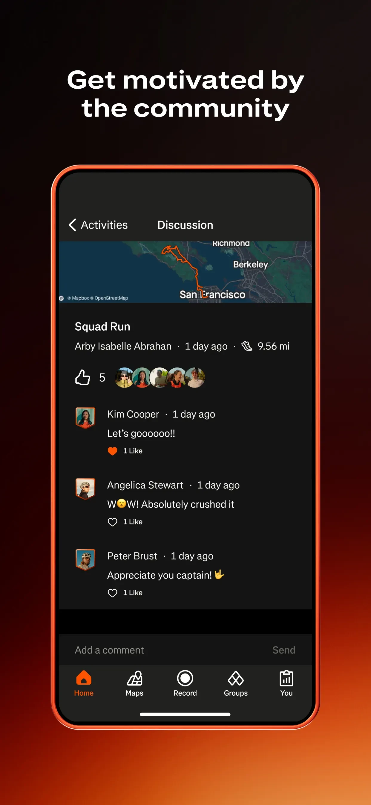 Strava: Run, Bike, Walk app store screenshot 2 — Health & Fitness (iOS)