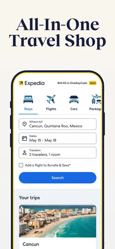 Expedia: Hotels, Flights, Cars app store screenshot 1 — Travel (iOS)
