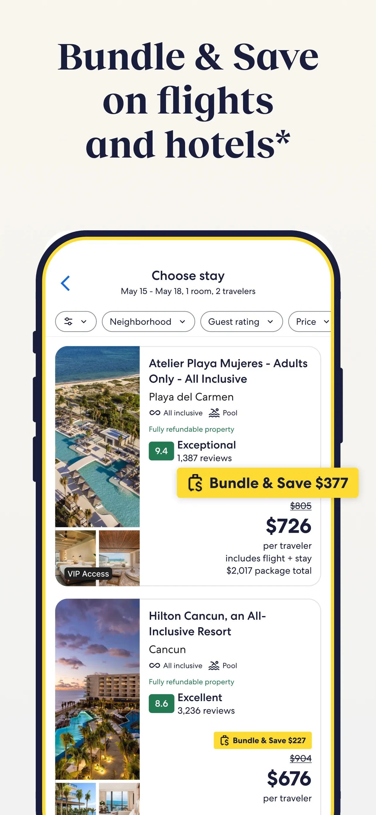 Expedia: Hotels, Flights, Cars app store screenshot 2 — Travel (iOS)