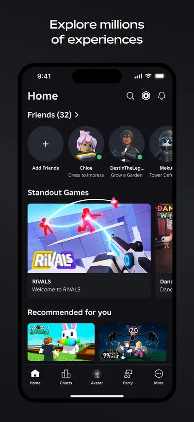 Roblox app store screenshot 1 — Games (iOS)